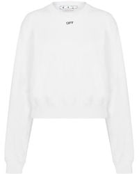 Off-White c/o Virgil Abloh - Stamp Cotton Long Sleeve Crew Sweatshirt - Lyst