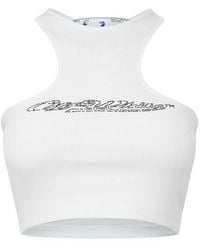 Off-White c/o Virgil Abloh - Off Bling Halter Cropped Tank Top - Lyst