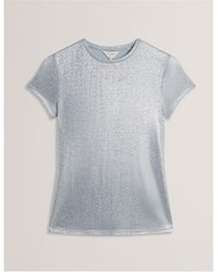 Ted Baker - Metallic Short Sleeve Slim Fit T-Shirt - Lyst
