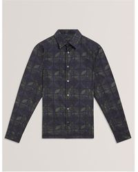 Ted Baker - Long-Sleeve Floral Patterned Shirt - Lyst