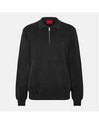 HUGO - San Pauley Ribbed Tailored Fit Crew Neck Jumper - Lyst