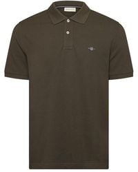 GANT - Logo Short-Sleeve Polo Shirt - Lyst