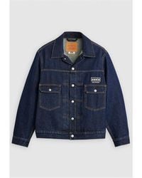 Levi's - Levi's X Oasis Hooded Denim Long Sleeve Parka - Lyst