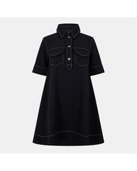 Ganni - Crepe Mini Dress - Lyst