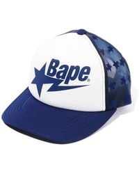 A Bathing Ape - All-Over Star Mesh Trucker Cap - Lyst