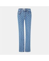 Marine Serre - Ms Moon Straight Leg Jeans - Lyst