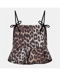 Ganni - Jacquard Woven Cami Vest - Lyst