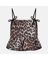 Ganni - Jacquard Woven Cami Vest - Lyst