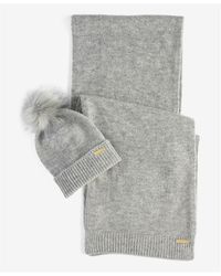 Barbour - Sparkle Beanie & Scarf Gift Set - Lyst