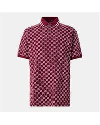 Gucci - Gg Jacquard Cotton Piquet Polo Shirt - Lyst