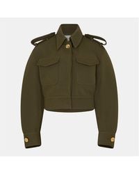 Givenchy - Cocoon Utility Cotton Cropped Long Sleeve Hybrid Jacket - Lyst