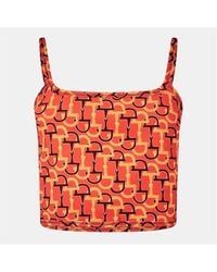 Gucci - Cropped Printed Cotton-Twill Top - Lyst