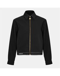 CASABLANCA - Sports Tailoring Virgin Wool Long Sleeve Harrington Jacket - Lyst