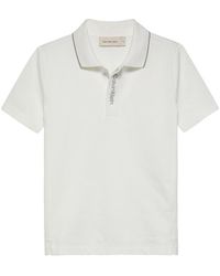 Calvin Klein - Embro. Ck Logo Pique Polo - Lyst