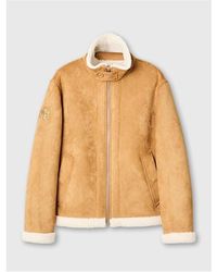 Pretty Green - Ashcroft Flight Insulating Aviation-Inspired Shearling Jacket - Lyst