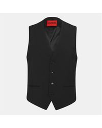 HUGO - Slim-Fit Formal Waistcoat - Lyst