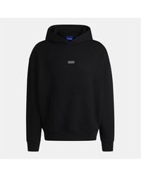HUGO - Nazardo Drawstring Hoodie With Modern Logo Detail - Lyst