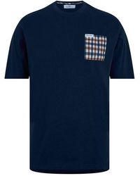 Aquascutum - Checked T-Shirt - Lyst