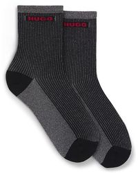 HUGO - Two-Pack Of Short-Length Socks With Logo Details - Lyst