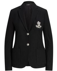 Ralph Lauren - Anfisa Cotton Long Sleeve Monogram Blazer - Lyst
