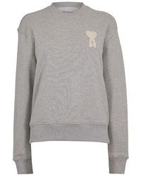 Ami Paris - Knitted Crew Neck Jumper - Lyst