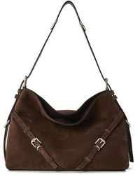 Givenchy - Giv Suede Voyou Suede Shoulder Bag - Lyst