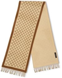Gucci - Monogram Knitted Wool Scarf - Lyst