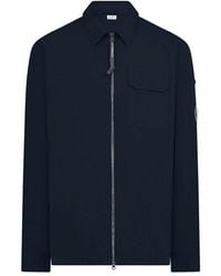 C.P. Company - Gabardine Lens Cotton Long Sleeve Overshirt - Lyst
