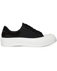 McQueen - Deck Lace Up Plimsoll Trainers - Lyst