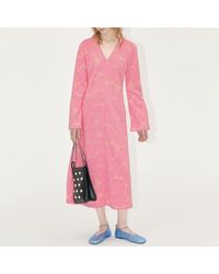 Stine Goya - Long Sleeve V Neck Dress - Lyst