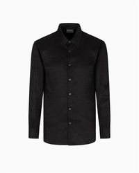 Emporio Armani - Geometric Long Sleeve Patterned Shirt - Lyst