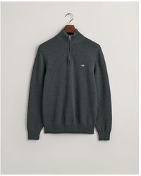 GANT - Casual Cotton Half Zip Jumper - Lyst
