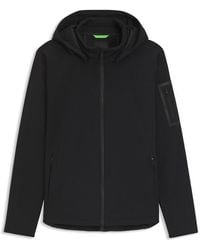 BOSS - Hooded Long Sleeve Softshell Jacket - Lyst