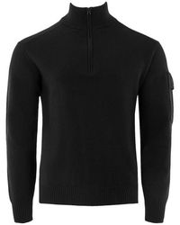 CP COMPANY METROPOLIS - Cotton Knit Half Zip Jumper - Lyst