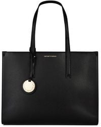 Emporio Armani - Borsa Shopper Bag With Charm - Lyst