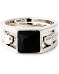 McQueen - Alex Twin Skull Signet Ring - Lyst