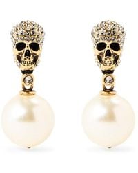 McQueen - Alex Skull Drop Earrings - Lyst