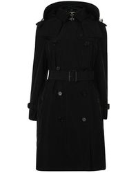 Burberry Amberford Hooded Trench Coat - Black
