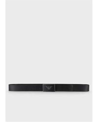 Emporio Armani - Logo Plate Belt - Lyst