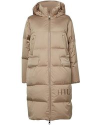 Tommy Hilfiger - Sateen Down Hooded Maxi Jacket - Lyst