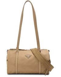 Prada - Large Re-Nylon And Saffiano Leather Duffle - Lyst
