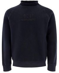 C.P. Company - Embroidered Logo Crewneck Jumper - Lyst