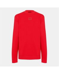 HUGO - Long Sleeve Contemporary Sweatshirt - Lyst