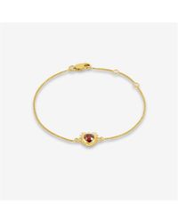 Rachel Jackson - Electric Love Garnet Heart Chain Bracelet - Lyst