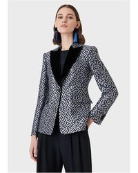 Emporio Armani - Structured Tailored Blazer - Lyst