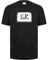 C.P. Company - Block Logo Regular Fit T-Shirt - Lyst