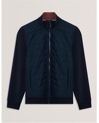 Ted Baker - Long Sleeve Quilted Hybrid Jacket - Lyst