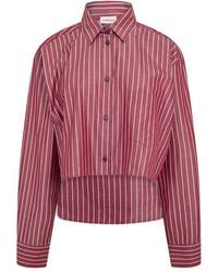 ANDAMANE - Georgiana Crop Long Sleeve Patterned Shirt - Lyst
