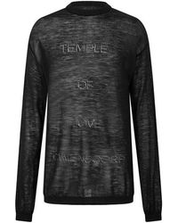 Rick Owens - Temple Sheer Sweat Crew Neck Jumper - Lyst