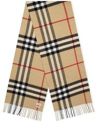 Burberry - Giant Icon Check Cashmere Scarf - Lyst